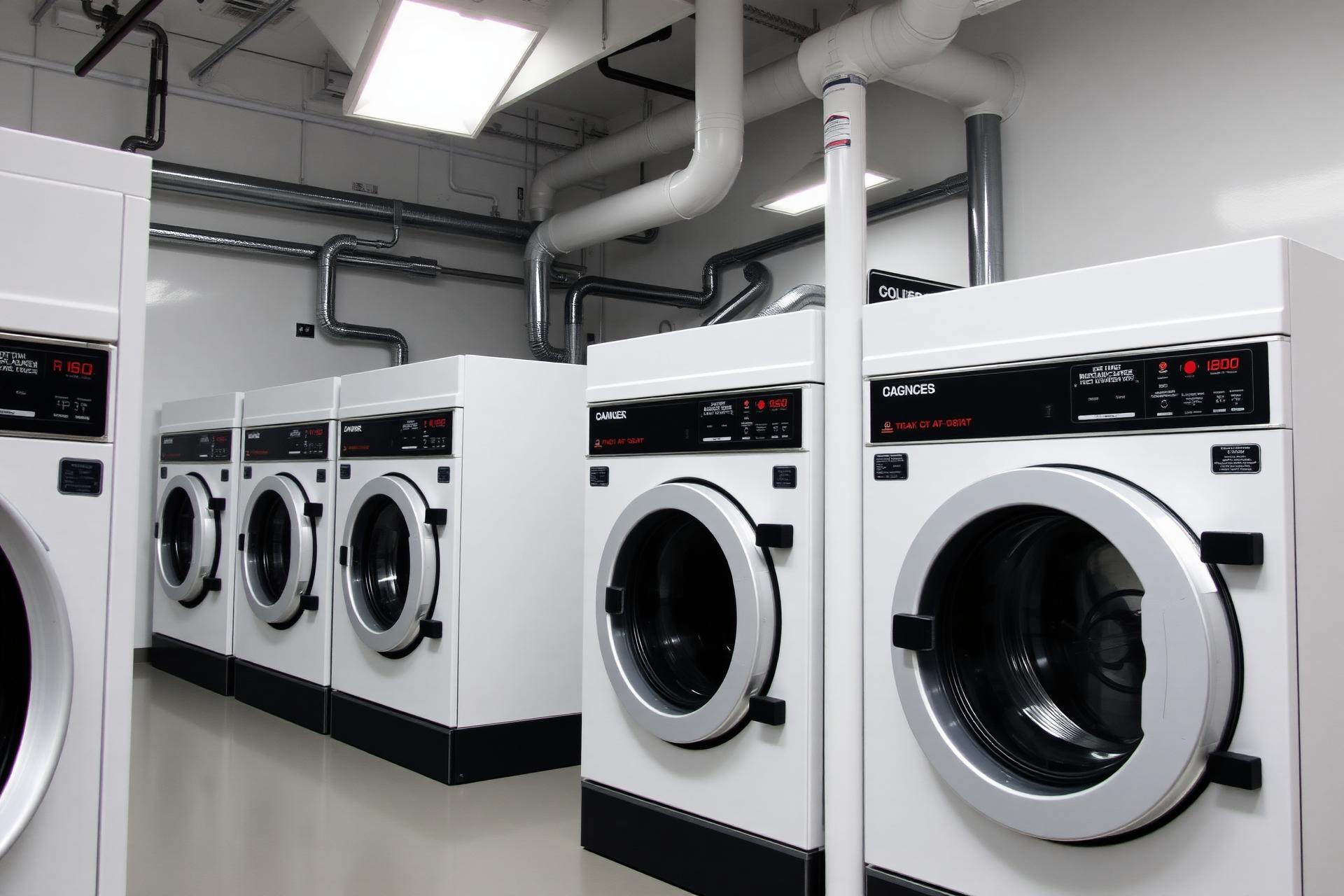 Industrial commercial laundry room